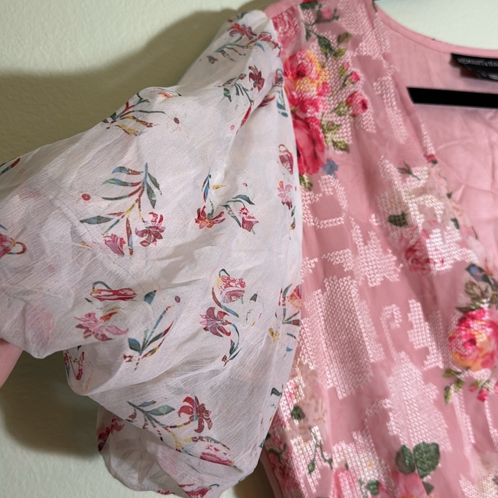 Anthropologie L Hemant & Nandita rose garden pink blouse - Picture 8 of 14